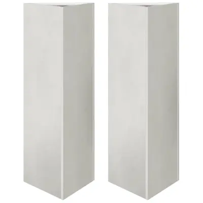 vidaXL Vrtno korito 2 kosa trikotnik 30x26x75 cm nerjavno jeklo