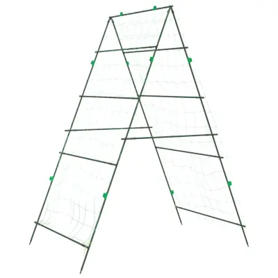 vidaXL Vrtna oporna mreža za vzpenjavke A-okvir 99x90x175,5 cm jeklo