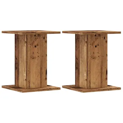 vidaXL Stojalo za rastline 2 kosa starinski les 30x30x40 cm inž. les