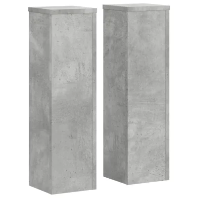 vidaXL Stojalo za rastline 2 kosa betonsko sivo 17x17x60 cm inž. les