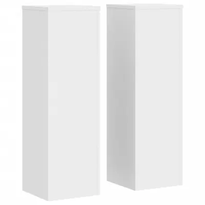 vidaXL Stojalo za rastline 2 kosa belo 25x25x80 cm inženirski les