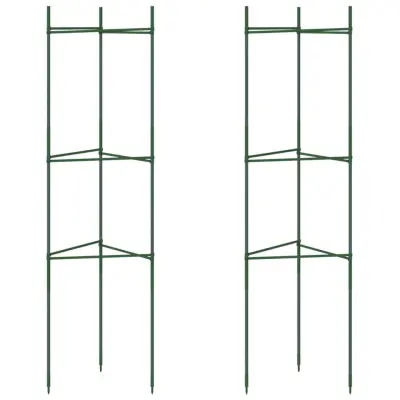 vidaXL Mreža za paradižnik 2 kosa 116 cm jeklo in PP