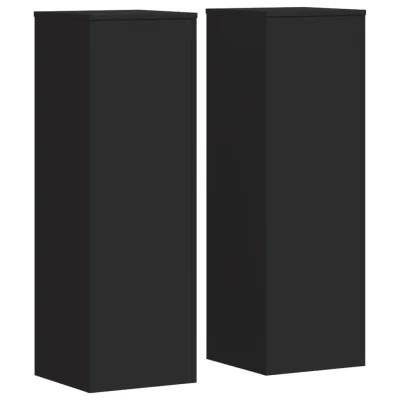 vidaXL Stojalo za rastline 2 kosa črno 33x33x100 cm inženirski les