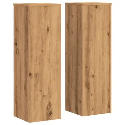 vidaXL Stojalo za rastline 2 kosa artisan hrast 25x25x80 cm inž. les