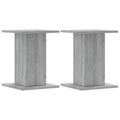 vidaXL Stojalo za rastline 2 kosa siva sonoma 30x30x40 cm inž. les