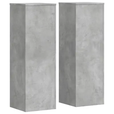 vidaXL Stojalo za rastline 2 kosa betonsko sivo 33x33x100 cm inž. les