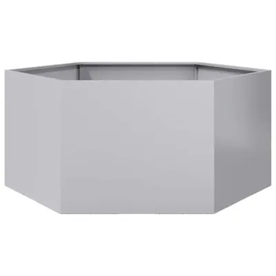 vidaXL Vrtno korito šestkotnik 104x90x45 cm pocinkano jeklo