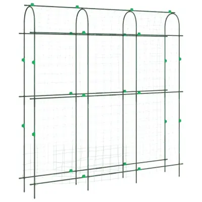 vidaXL Vrtna oporna mreža za vzpenjavke U-okvir 181x31x182,5 cm jeklo