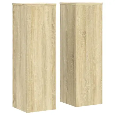 vidaXL Stojalo za rastline 2 kosa sonoma hrast 25x25x80 cm inž. les