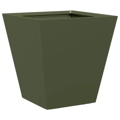 vidaXL Vrtno korito olivno zelena 30x30x30 cm jeklo