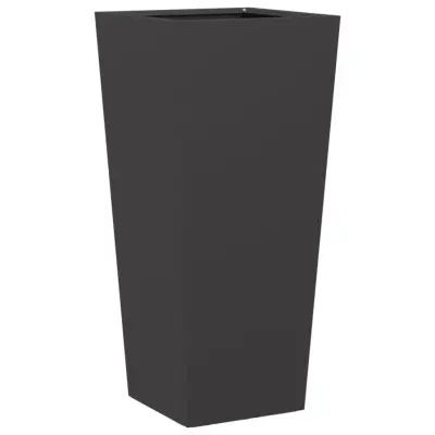 vidaXL Vrtno korito črna 35x35x75 cm jeklo