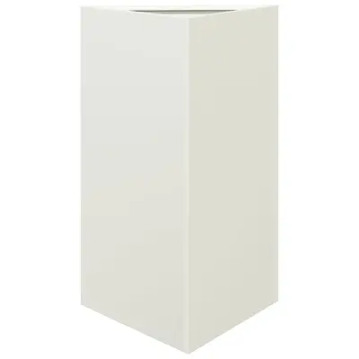 vidaXL Vrtno korito bela trikotnik 50x43x75 cm jeklo
