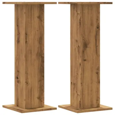 vidaXL Stojalo za rastline 2 kosa artisan hrast 30x30x80 cm inž. les