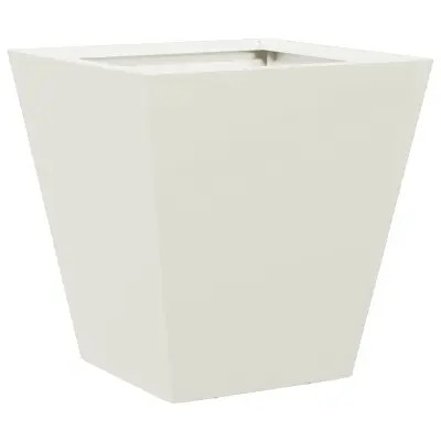 vidaXL Vrtno cvetlično korito belo 30x30x30 cm jeklo