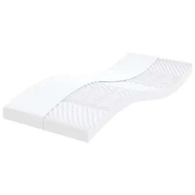 vidaXL Vzmetnica iz pene bela 100x220 cm 7-conska trdota 20 ILD