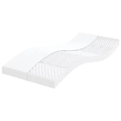 vidaXL Vzmetnica iz pene bela 90x210 cm 7-conska trdota 20 ILD