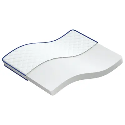 vidaXL Vzmetnica s spominsko peno bela 140x190x17 cm