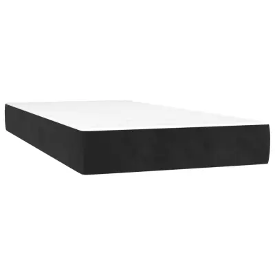 vidaXL Vzmetnica z žepkasto vzmetjo črna 80x220x20 cm blago