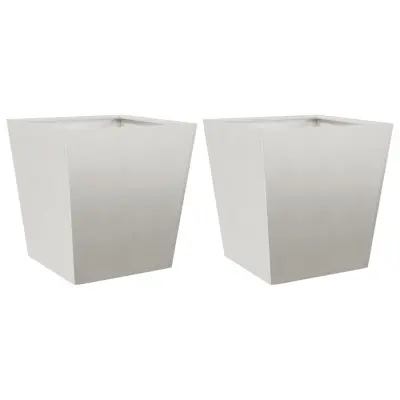 vidaXL Vrtno korito 2 kosa 40x40x40 cm nerjavno jeklo