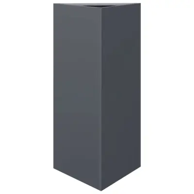 vidaXL Vrtno korito antracit trikotnik 40x34,5x70 cm jeklo