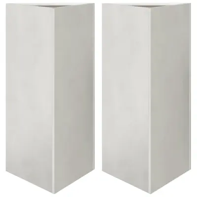 vidaXL Vrtno korito 2 kosa trikotnik 40x40x75 cm nerjavno jeklo