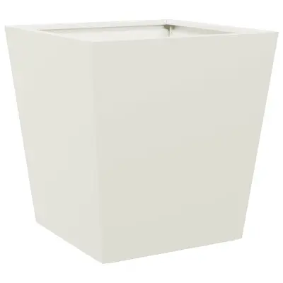 vidaXL Vrtno korito bela 40x40x40 cm jeklo