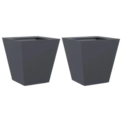 vidaXL Vrtno korito 2 kosa antracit 30x30x30 cm jeklo