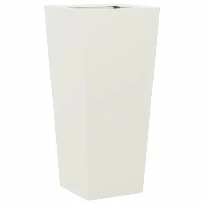 vidaXL Vrtno korito bela 35x35x75 cm jeklo