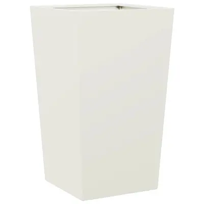 vidaXL Vrtno korito bela 45x45x75 cm jeklo