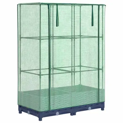 vidaXL Visoka greda s prevleko za rastlinjak videz ratana 80x40x123 cm