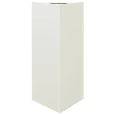 vidaXL Vrtno korito bela trikotnik 40x34,5x70 cm jeklo