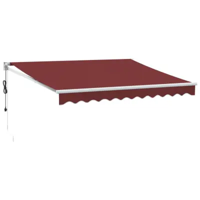 vidaXL Avtomatsko zložljiva tenda bordo 300x250 cm