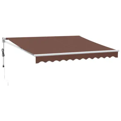 vidaXL Avtomatsko zložljiva tenda rjava 300x250 cm
