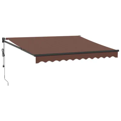 vidaXL Avtomatsko zložljiva tenda rjava 300x250 cm