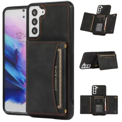 Tri-zložljiva denarnica iz PU usnja z držalom za kartice za Samsung   Samsung Galaxy S21