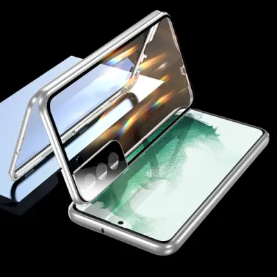 Mobilna torbica z zaščito za leče za Samsung Silver  Samsung S23 Ultra
