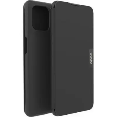 Oppo, Ohišje v obliki školjke za Oppo Find X3 Pro Folio Flip Cover z držalom za kartice, ?rna