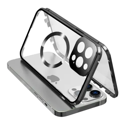 Ovitek za telefon z zaponko proti kukanju in zaščito za leče, združljiv z iPhone Black  iPhone 14 Pro Max