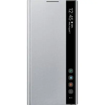 Samsung, Ohišje v obliki školjke za samsung Galaxy Note10 Model Folio Clear View Cover, Srebrna