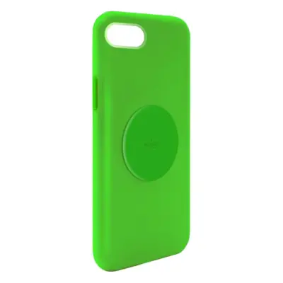 PURO, Školjka za Apple Iphone 6 / 6S / 7 / 8 / Se / Se 2022 Ikona serije v plastic s kovinsko ploš?ico, Zelena