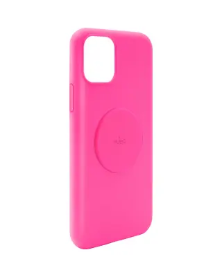 PURO, Školjka za Apple Iphone 11 Silikonska serija Icon s kovinsko ploš?o, Fuksija