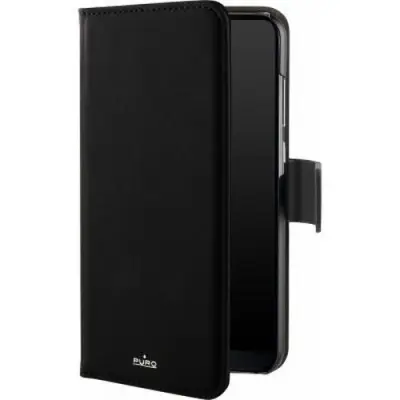 PURO, Ohišje v obliki školjke za huawei P30 Folio 2 v 1 z magnetnim ovitkom in držalom za kartice, ?rna