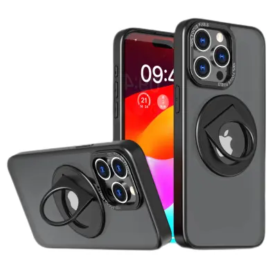 Magnetna zaščitna torbica s stojalom za IPhone Black  iPhone 15