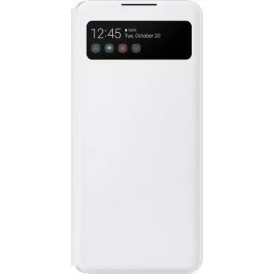 Samsung, Ohišje v obliki školjke za samsung Galaxy A42 5G Folio Model S View Cover z držalom za kartice, Bela
