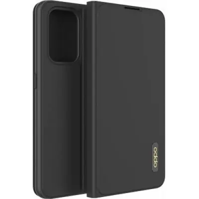 Oppo, Ohišje v obliki školjke za Oppo A94 5G Folio Flip Cover z držalom za kartice, ?rna