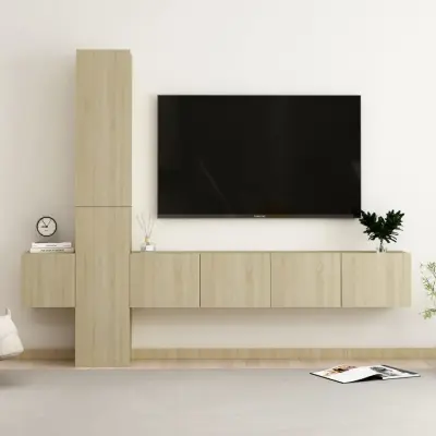 The Living Store Komplet TV omaric 5-delni sonoma hrast inženirski les - TV Omarica
