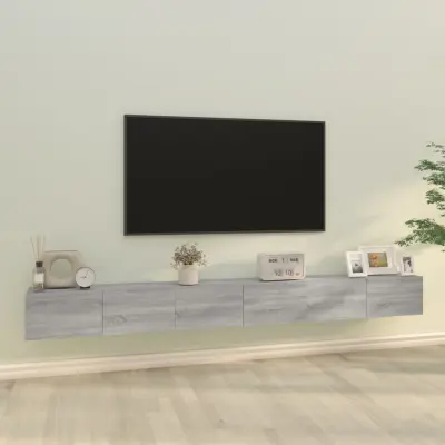 The Living Store Komplet TV omaric 3-delni siva sonoma inženirski les - Komplet TV Omaric