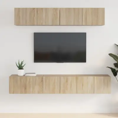 The Living Store Komplet TV omaric 5-delni sonoma hrast inženirski les - Komplet TV Omaric