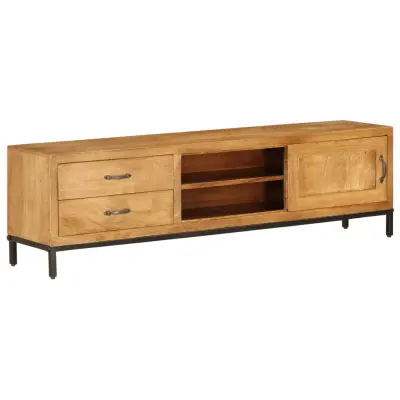 The Living Store TV omarica iz trdnega mangovega lesa 140x30x40 cm - TV Stojalo