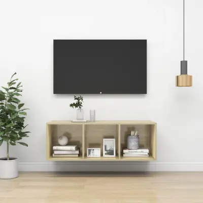 The Living Store Stenska TV omarica sonoma hrast 37x37x107 cm iverna plošča - TV Omarica